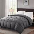 thumbnail image 1 of All-Season King Size Soft Quilted Down Alternative Comforter Reversible Duvet Insert with Corner Tabs, Dark Grey(102"x90"), 1 of 7