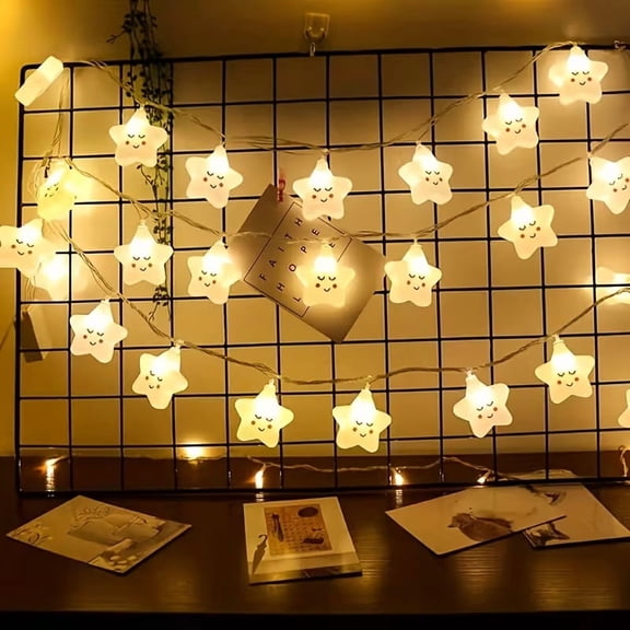 All-Season LED Star String Lights - Energy-Efficient Decorative Lighting for Christmas, Halloween, Ramadan, and Thanksgiving