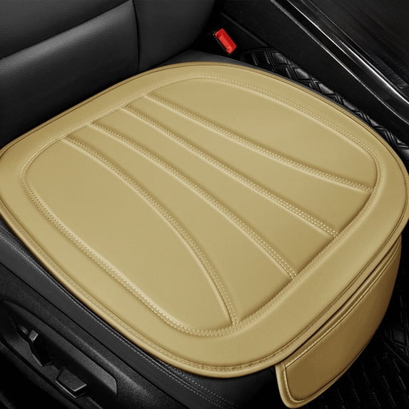All-Season Leather Car Seat Cushion with Mesh & Perforated Design, Full Surround Comfort Support for Driving, Universal Fit Auto Accessories, Ventilated Breathable Car Seat Cover for Long Trips
