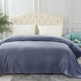 thumbnail image 1 of All Season Lightweight Plush Fleece Blanket King Size, 280GSM Soft Warm Flannel Bed Blanket- No Fading,Shrink Resistant Solid Navy, 1 of 8