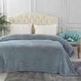thumbnail image 1 of All Season Lightweight Plush Fleece Blanket Queen Size, 280GSM Soft Warm Flannel Bed Blanket- No Fading,Shrink Resistant Solid Grey, 1 of 8