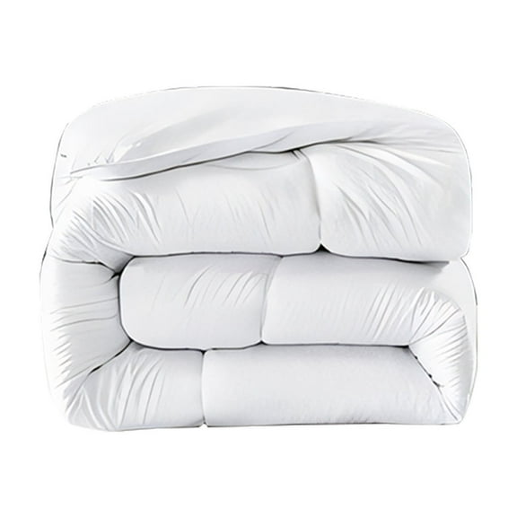 All Season Lightweight Quilted Bed Quilt, Machine Washable, 59 x 79 Inches, White - White