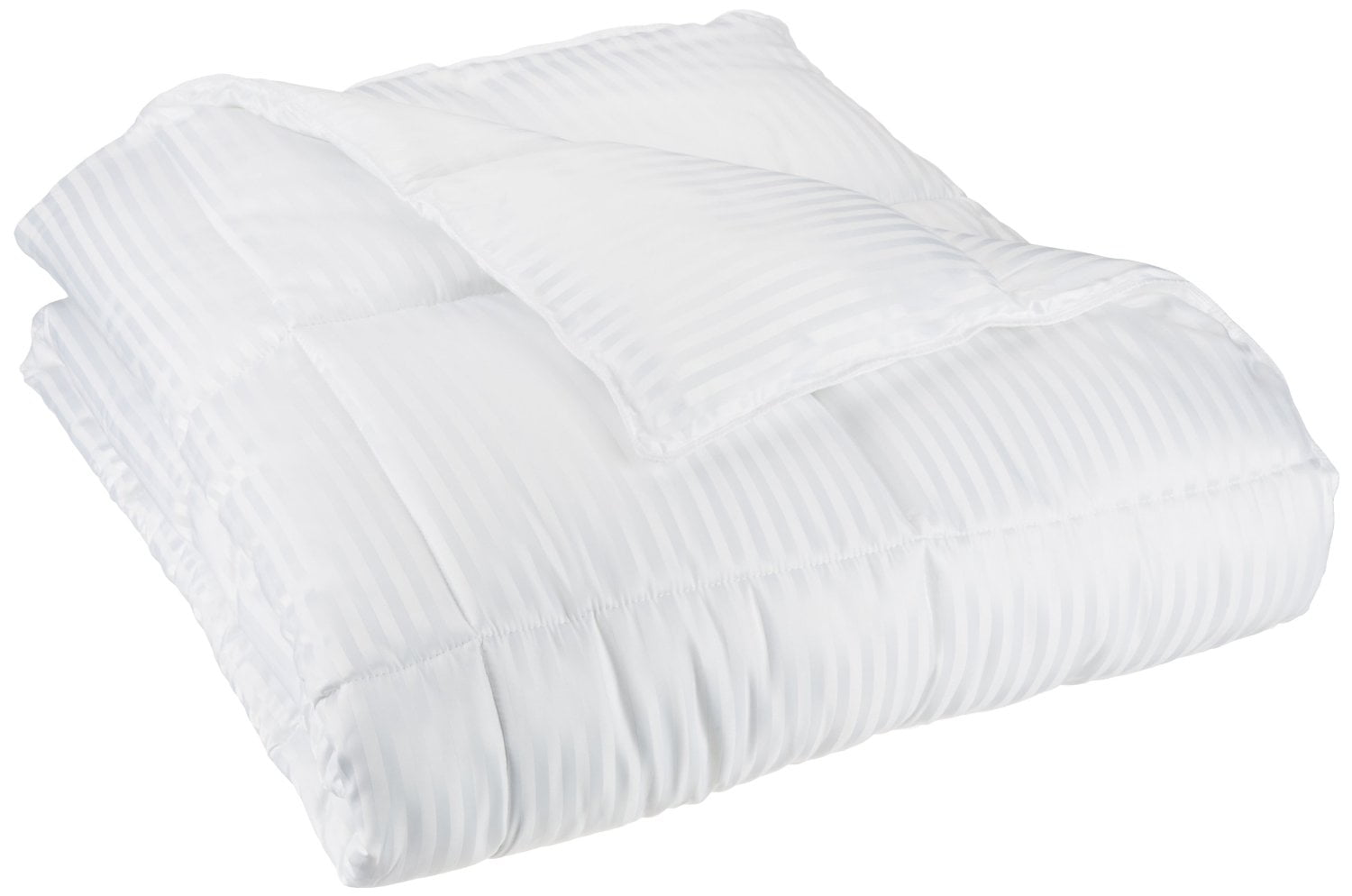 All-Season Luxurious Striped Down Alternative Comforter, Twin/Twin XL, White