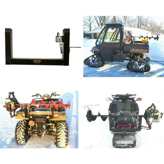 All Season Multi-Purpose 3-Place Carrier Rack Holder ATV Snowmobile UTV Mount for Metal or Composite Rack