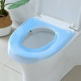 thumbnail image 1 of All-Season Rainproof Toilet Seat Cushion | Thickened Plastic Toilet Cover | Easy-Clean & Dirt-Resistant | Universal Fit for Standard Toilets | Blue, Pink, White Color Options, 1 of 9