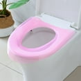 thumbnail image 1 of All-Season Rainproof Toilet Seat Cushion | Thickened Plastic Toilet Cover | Easy-Clean & Dirt-Resistant | Universal Fit for Standard Toilets | Blue, Pink, White Color Options, 1 of 9
