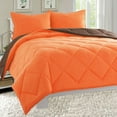 thumbnail image 1 of All Season Reversible 3-Piece Comforter Set - King/Cal King, Orange/Chocolate, 1 of 1