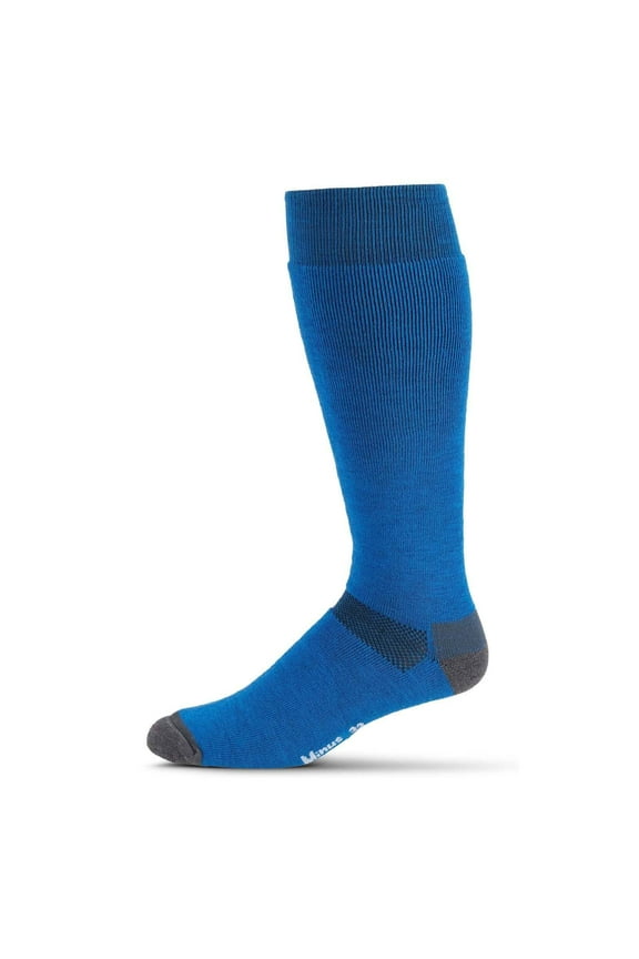 Merino Wool Ski and Snowboard Sock Azure Blue Small