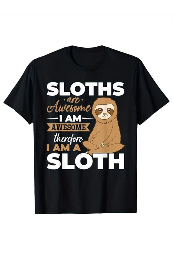 All-Season , Sloth Graphic Tee - Short Sleeve T-Shirt
