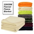 thumbnail image 1 of All Season Soft Lightweight Flannel Fleece Blankets for Couch or Bed  Beige Full, 1 of 7