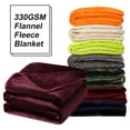 thumbnail image 1 of All Season Soft Lightweight Flannel Fleece Blankets for Couch or Bed  Burgundy King, 1 of 6