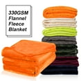 thumbnail image 1 of All Season Soft Lightweight Flannel Fleece Blankets for Couch or Bed  Orange King, 1 of 8