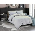 thumbnail image 1 of All Season Suitable 3-Piece Duvet Set, Solid Design, Corner Ties & Button Closure, Matching Shams Included, Full/Queen, Silver, 1 of 5