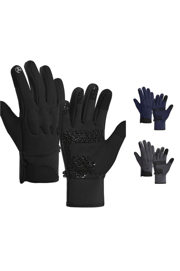 All Season Touchscreen Softshell for Cycling Skiing Outdoor Sports Windproof Thermal Insulated Cold Weather Performance Mittens Men M
