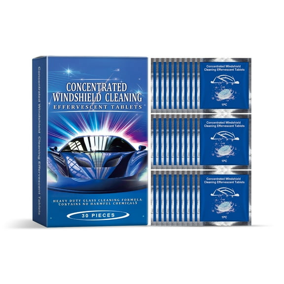 All Season Windshield Washer Tablets Anti Fog Rain Defense Dissolve Glass Cleaner Window Cleaning Tab for Car