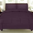 thumbnail image 1 of All Seasons Down Alternative Comforter Solid Color Box Stitch, Full, Eggplant, 1 of 4