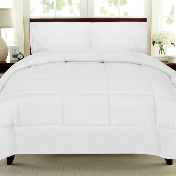 All Seasons Down Alternative Comforter Solid Color Box Stitch - Twin