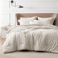 thumbnail image 1 of All Seasons Full Size Comforter Set, 3 Pieces(1 Comforter and 2 Pillow Shams ) Beige - Full, 1 of 5