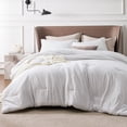 thumbnail image 1 of All Seasons Full Size Comforter Set, 3 Pieces(1 Comforter and 2 Pillow Shams ) Grayish White - Full, 1 of 5