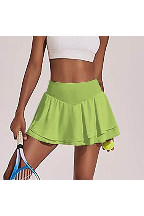 All Seasons Skirts for Women High-Rise Seamless Yoga Skirts Athletic Quick-Dry Skirts Workout Trainning Yoga Pilates Casual Solid Beach Skirts