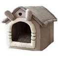 thumbnail image 1 of All Seasons Warm Washable Cat Dog House Indoor Soft Removable Cushion Pet Bed Kennel for Small Medium Pets Durable Pet Supplies (GRAY,S), 1 of 7