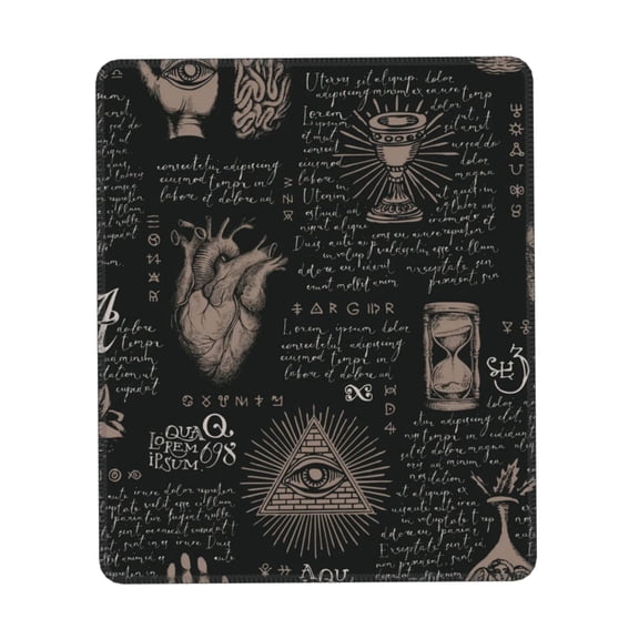 All Seeing Abstract Medical Magic Gaming Mouse Pad 10 x 12 inch Rectangle Computer Mousepad Mat Non-Slip Rubber Base for Office Laptop PC