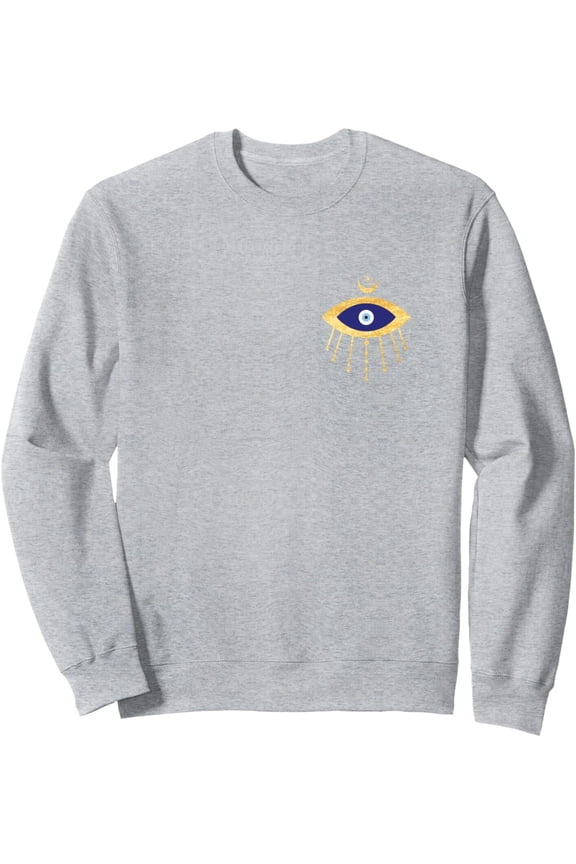 All Seeing Evil Eye Yellow Eyelashes Curse Protection Swearshirt Full Size S-5XL