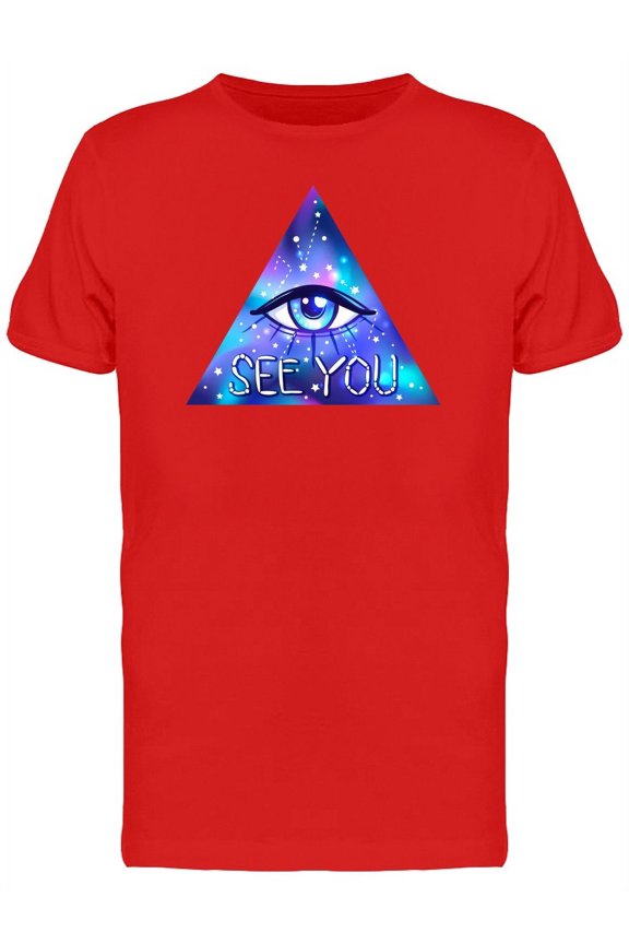 All Seeing Eye Bright Colorful  T-Shirt Men -Image by Shutterstock, Male 3X-Large