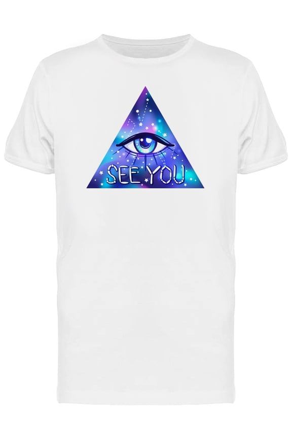All Seeing Eye Bright Colorful  T-Shirt Men -Image by Shutterstock, Male Medium