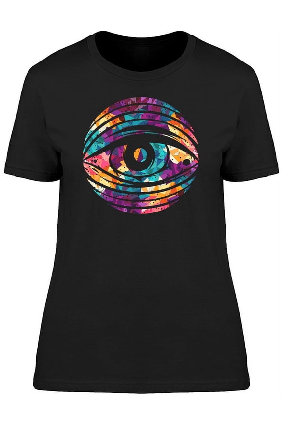 All Seeing Eye Color Low Poly T-Shirt Women -Image by Shutterstock, Female Small