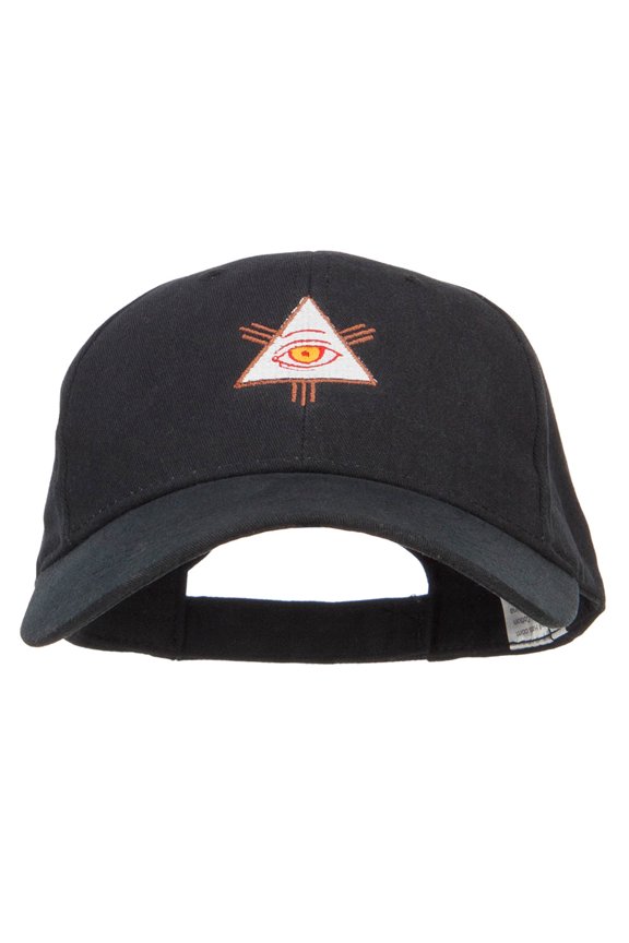 All Seeing Eye Embroidered Big Cotton Cap - Black XL-3XL