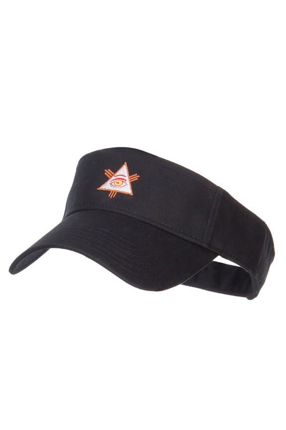 All Seeing Eye Embroidered Sun Visor - Black OSFM