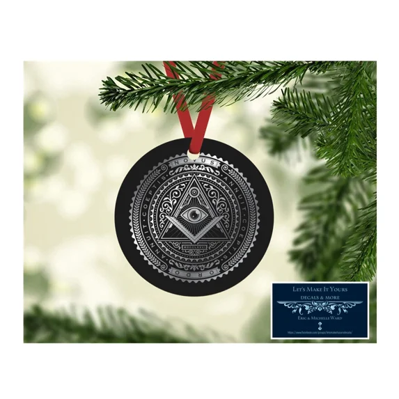 All Seeing Eye Metal Christmas Ornament Luggage Tag Decoration Gift Tag