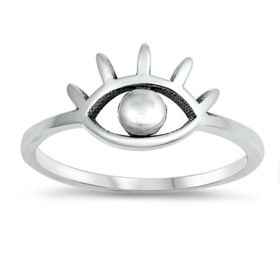 All Seeing Eye Oxidized Cutout Freemason Ring .925 Sterling Silver Band Jewelry Female Male Size 4