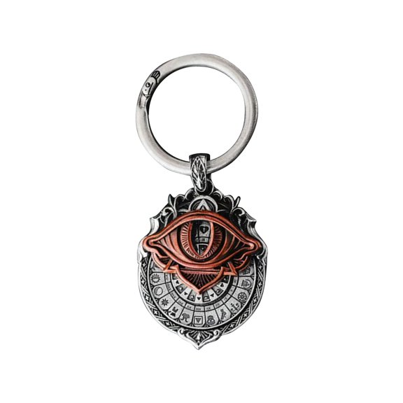 All-Seeing Eye Pendant Necklace, Mystic Divination Jewelry With Tarot Vision Engravings All-Seeing Eye Symbolism & Smooth Rotation For Spiritual Guidance Fate Insights, For