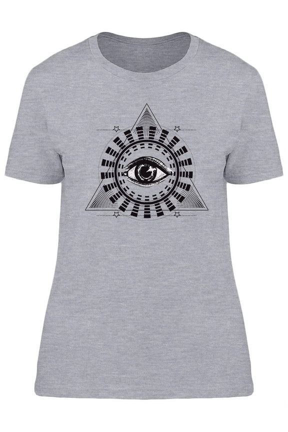 All Seeing Eye Tattoo Design T-Shirt Women -Image by Shutterstock, Female Large
