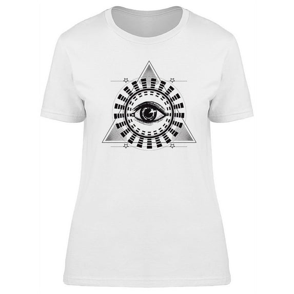 All Seeing Eye Tattoo Design T-Shirt Women -Image by Shutterstock, Female Medium