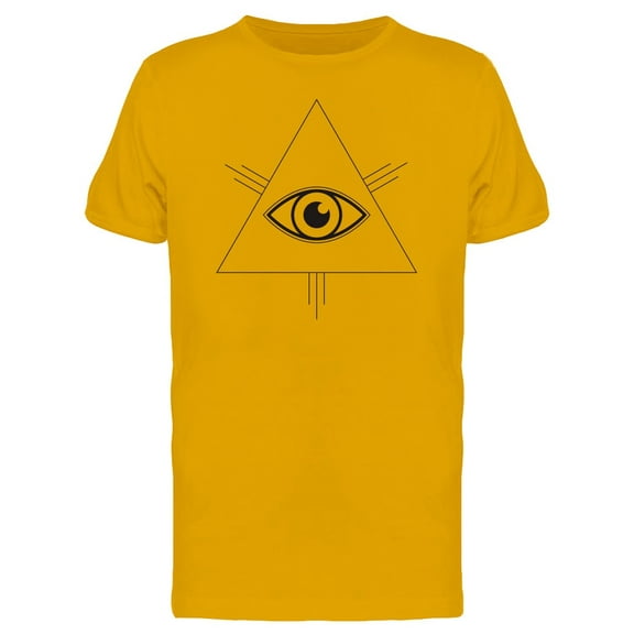 All Seeing Eye Triangle Lines T-Shirt Men -Image by Shutterstock, Male Medium