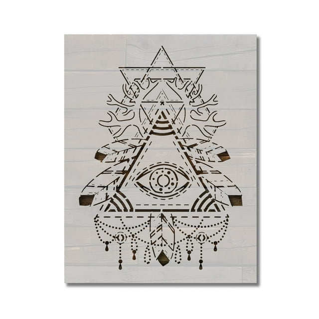 Reusable Man Face Stencil Template With Eyebrows, Beards & Mustache - 5.5x8.5 Inches For Wall Art And Crafts