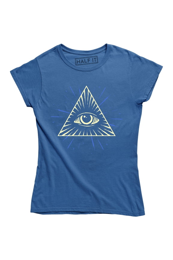 All Seeing Illuminati Eye Pyramid Triangle Conspiracy Mystic Tattoo T-Shirt