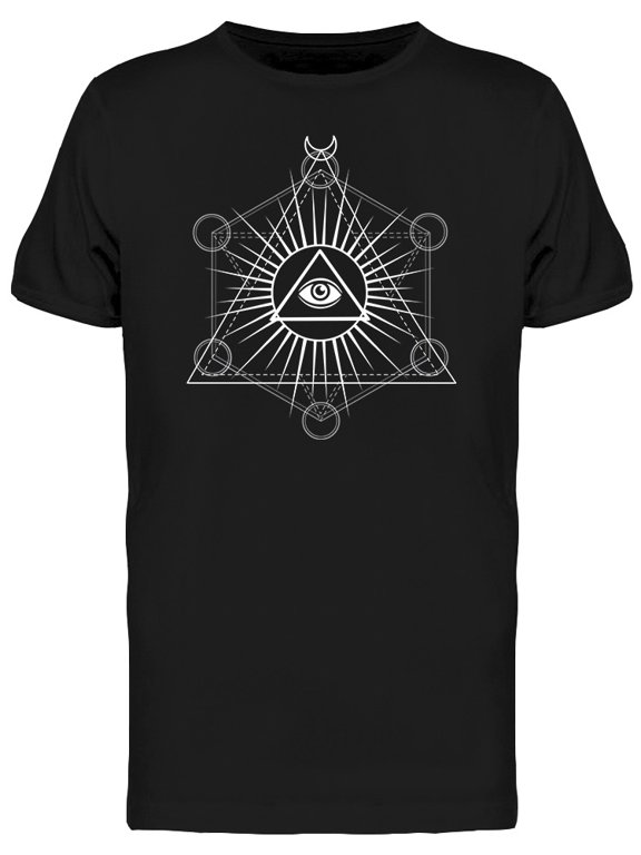 All Seeing Triangle Pyramid Eye T-Shirt Men -Image by Shutterstock, Male x-Large