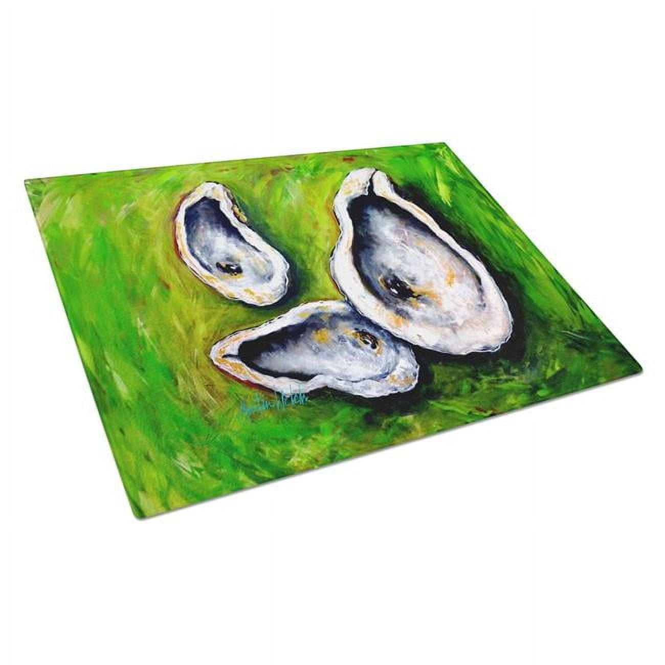 All Shucked Oysters Glass Cutting Board 12 in x 15 in