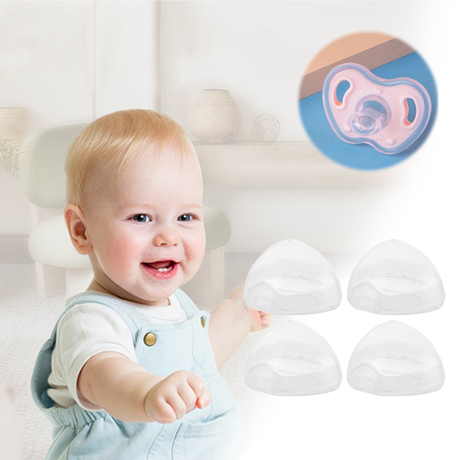 All Silicone Pacifier Two Color Liquid Silicone Sleep Pacifier Play