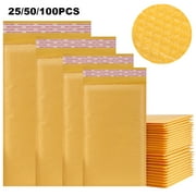 All Size Kraft Bubble Mailers Shipping Padded Envelopes Self Seal 25/50/100 Packs