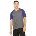 thumbnail image 1 of All Sport B81107633 Performance Raglan T-Shirt, Dark Grey Heather & Sport Navy - Small, 1 of 5
