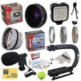 thumbnail image 1 of All Sport Kit for Sony HDR-CX300 HDR-CX350 HDR-CX350V HDR-XR350 HDR-XR350V Camcorder with 0.2X Low-Profile "Ninja" Fisheye Lens, 2.2x Lens, 3 Piece Filter Kit, X-GRIP Action Handle, LED Light and More, 1 of 9