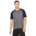 thumbnail image 1 of All Sport M1029 for Team 365 Men's Performance Raglan T-Shirt - Dk Gryh/Sp Dk Nv - Large, 1 of 2