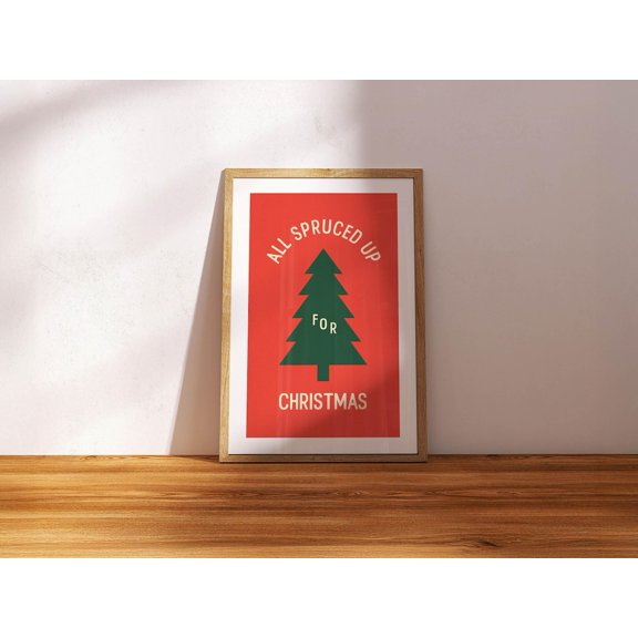 All Spruced Up Retro Wall Art, Unframed Paper Print Size 8x12