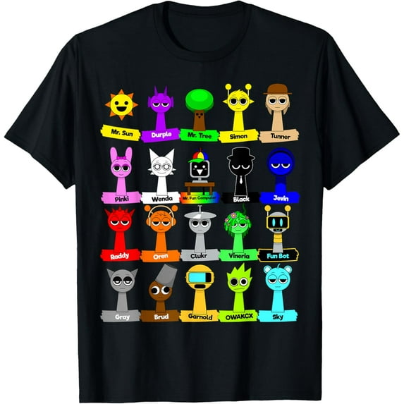 All Sprunki Toys Boys Girls Birthday Decoration Simon Oren T-Shirt Unisex S-5XL Hot Trending Shirt, Vintage Birthday Gift