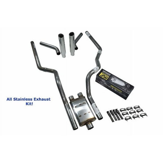 All-Stainless Dual Exhaust Chevy GMC 1500 07-14 MagnaFlow XL Corner Rolled Tip